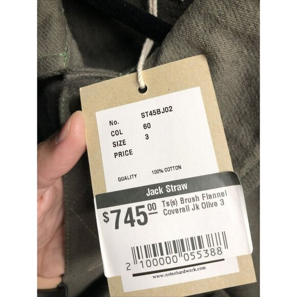 NWT Ts(s) Cotton Jacket SZ 3 / Large Olive Green $745 - Picture 13 of 13